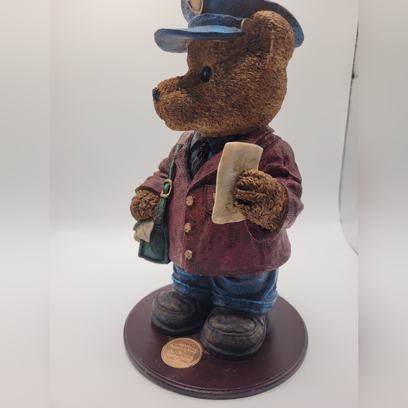 Teddy Bear 100th Anniversary Mailman Figurine Ceramic 1902-2002 - Picture 5 of 8